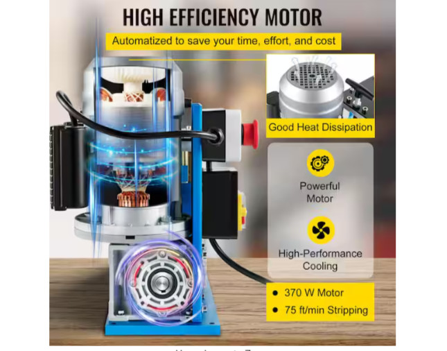 SVOPES Electric Wire Stripping Machine 370-Watt 0.06-1.5″ Automatic Cable Stripp
