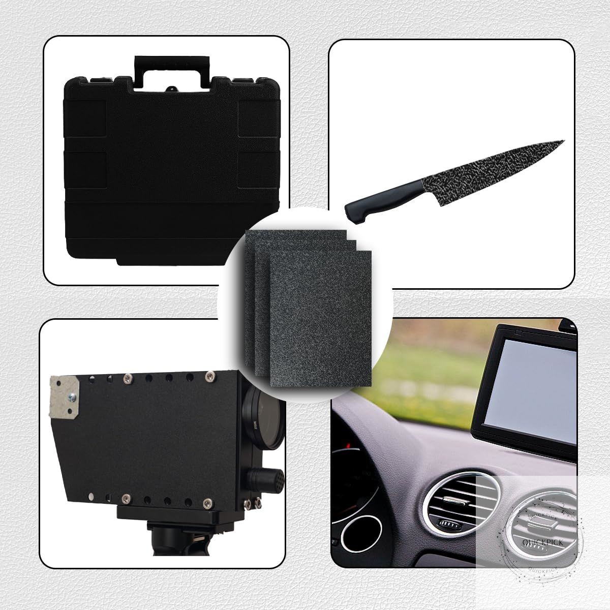 Pack of 2 ABS Plastic Sheet, Black Plastic Sheet 8″ x 12″ x 1/8″ Thick 3mm Rigid