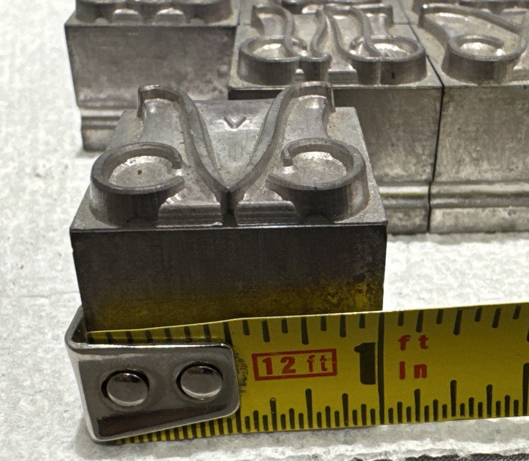 Vintage Large Font Metal Letterpress Type A-Z Set