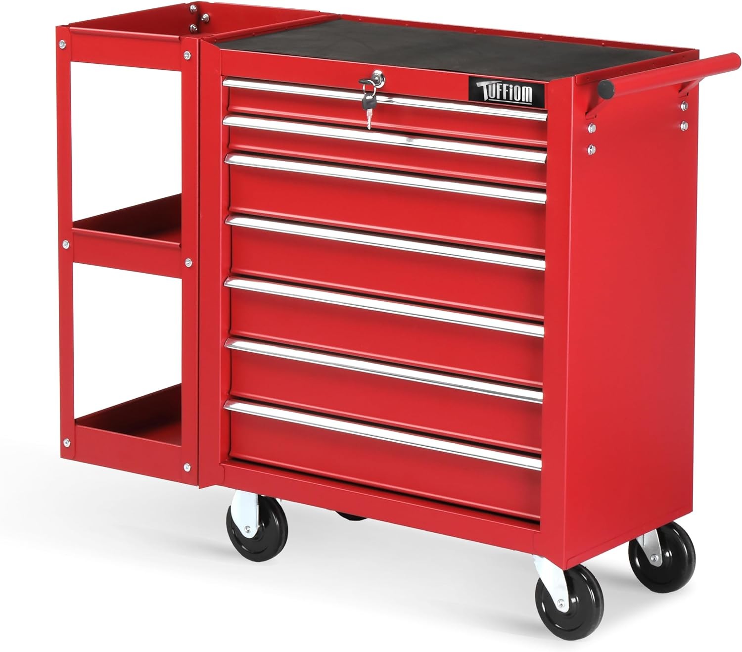Rolling Tool Chest Tool Box with 7 Drawers & Wheels & Drawer Liners for Garage