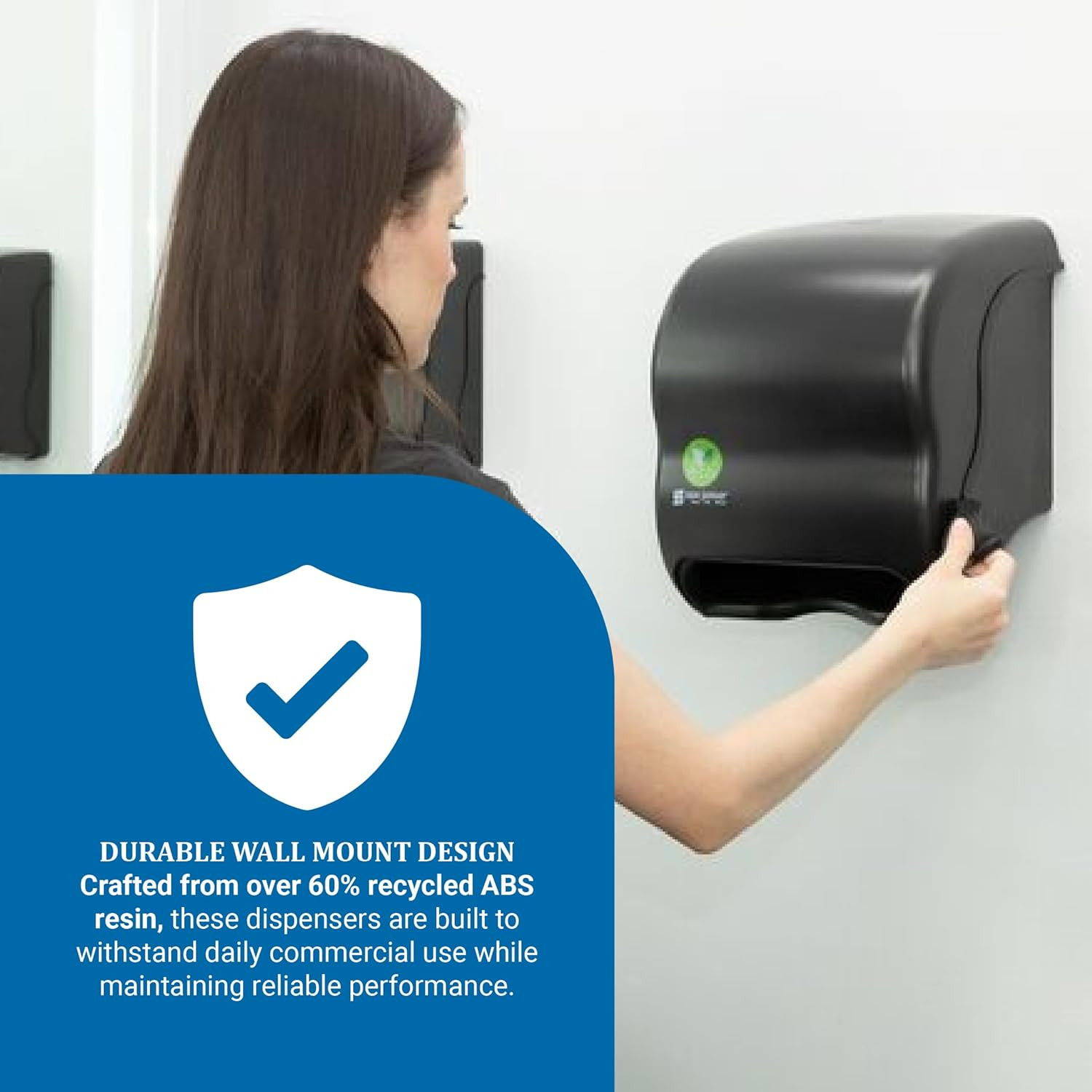 Ecologic Element Recycled Plastic Lever Paper Towel Dispenser, Manual Towel Disp