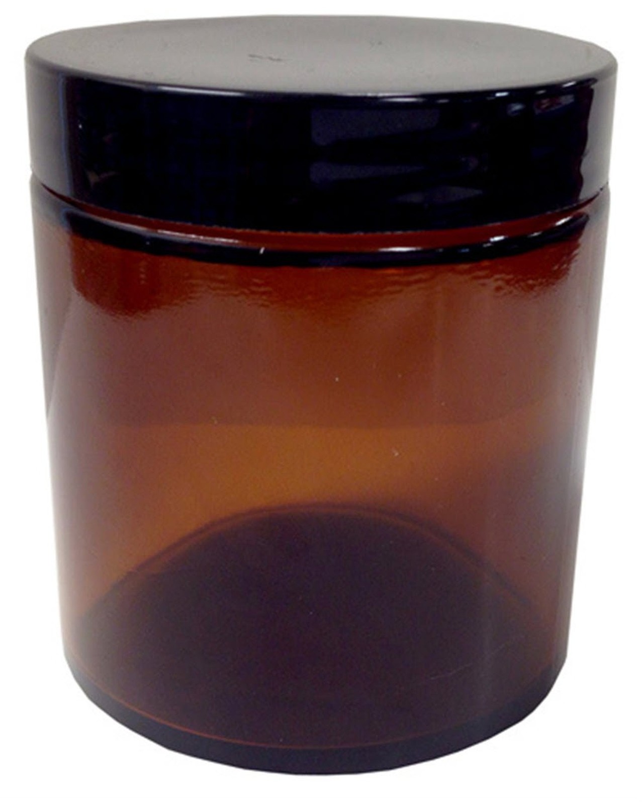 4 Ounce Amber Glass Straight Sided Pressure Sensitive Jar [1 Pack]