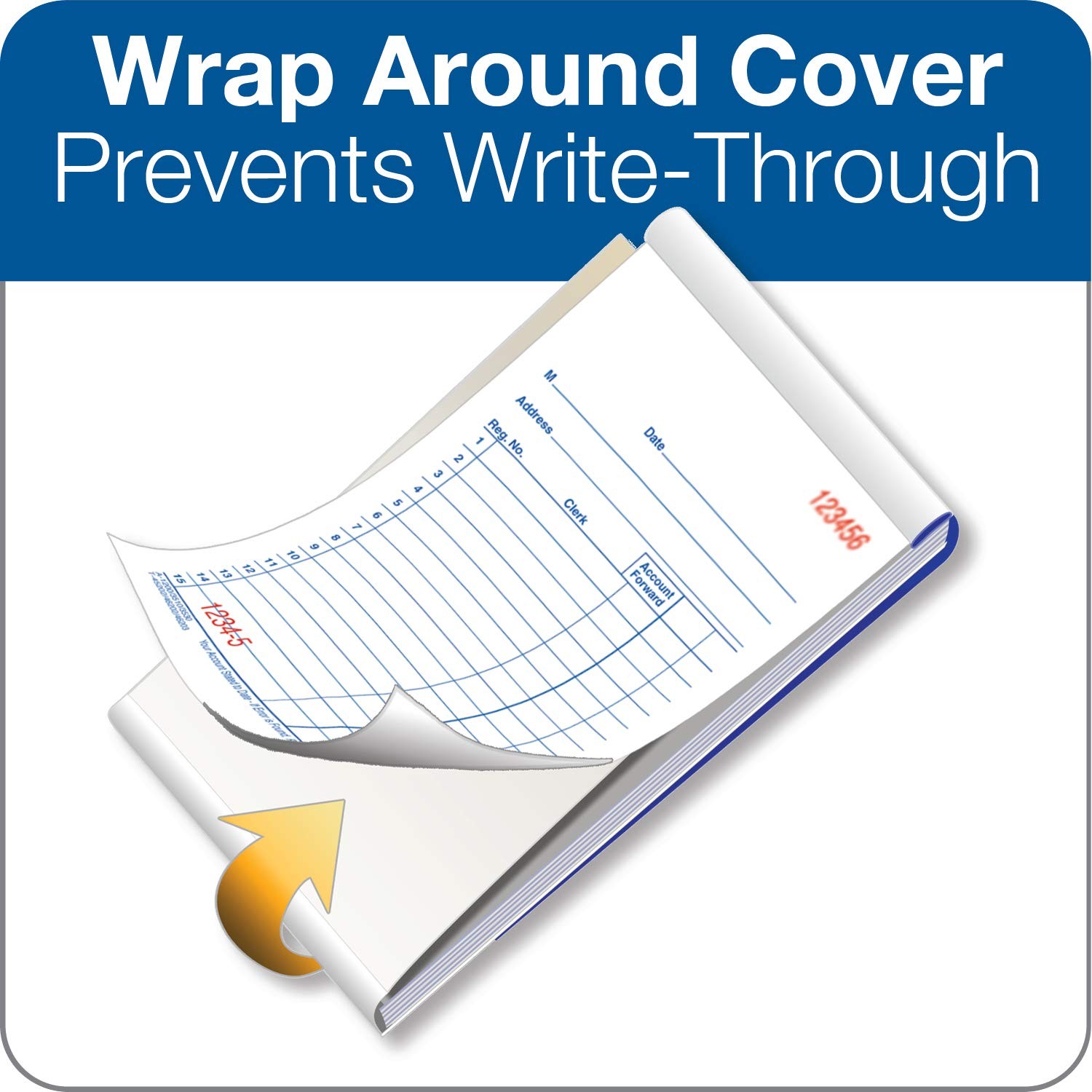 Adams General Purpose Sales Book, 2-Part, 3 Count (Pack of 1), White/Canary
