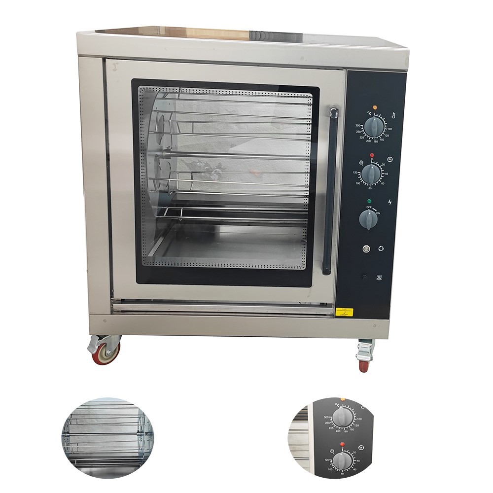 220V Electric Chicken Rotisserie Machine 122-572℉ Temp. Adjust Rotisserie Machin