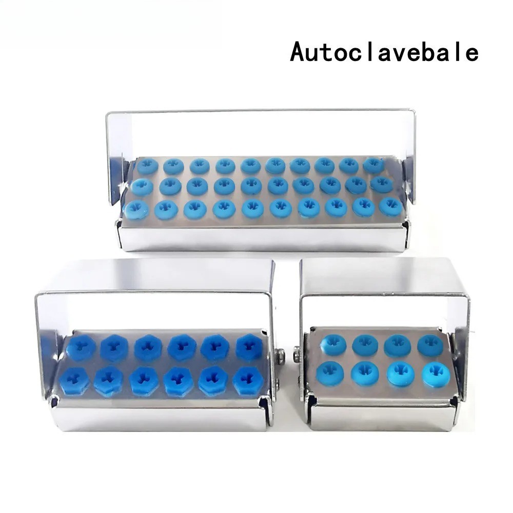 8/12/30 H Dental Bur Holder Sterilizer Case Autoclavable Endo File Drills Block