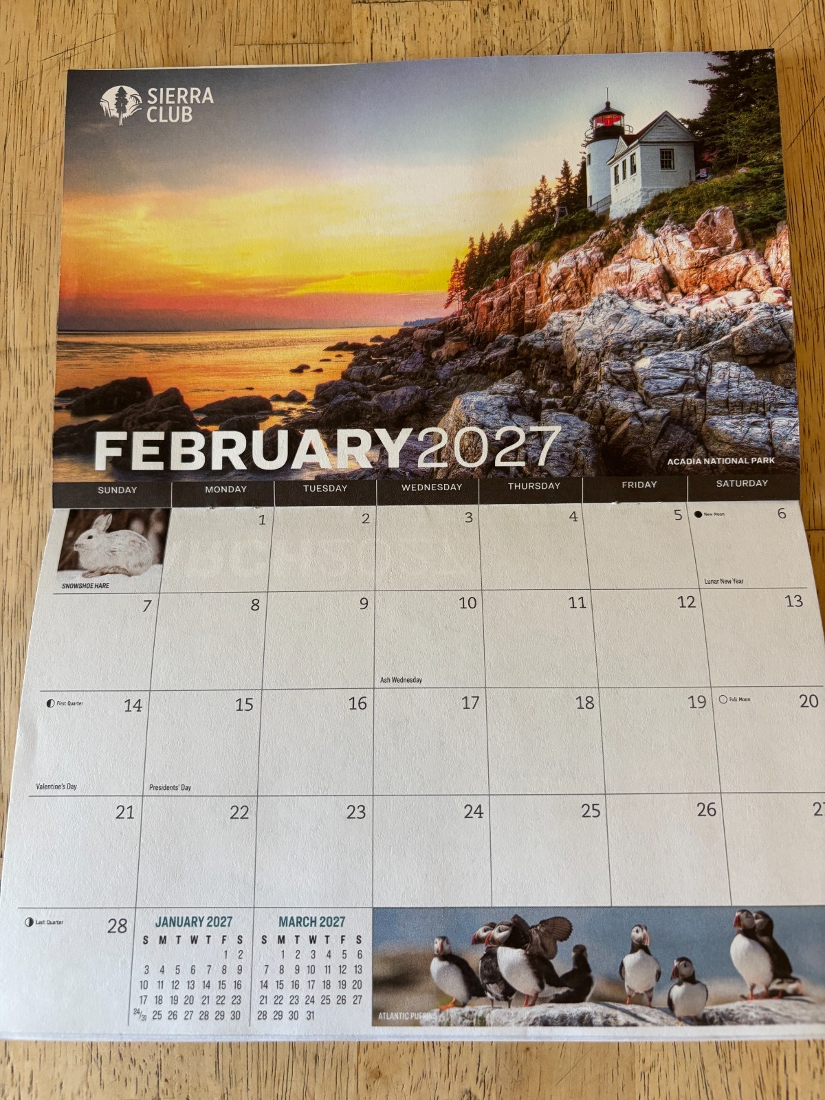 Sierra Club – Wildlife & Wetlands -2026-2027 Small ACADEMIC Calendar – 12 Months