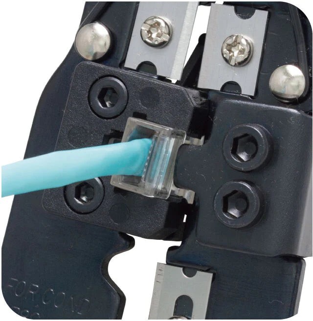 Electronix Express MODULAR PLUG CRIMPER 8P8C/RJ45 PLUG, BUILTIN STRIPPER &CUTTER
