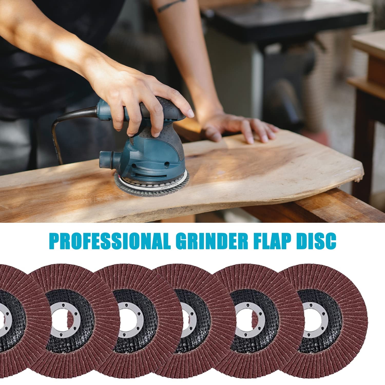 4.5 Inch Flap Discs, 20 Pack-40 60 80 100 120 Grit Angle Grinding Sanding Whe…