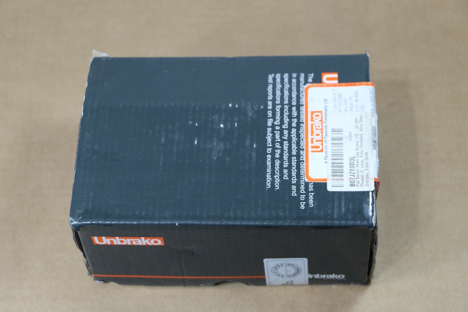 Unbrako 1/2″-20 X 2″ Flat Socket Head Cap Screws #107076, 50 Pieces