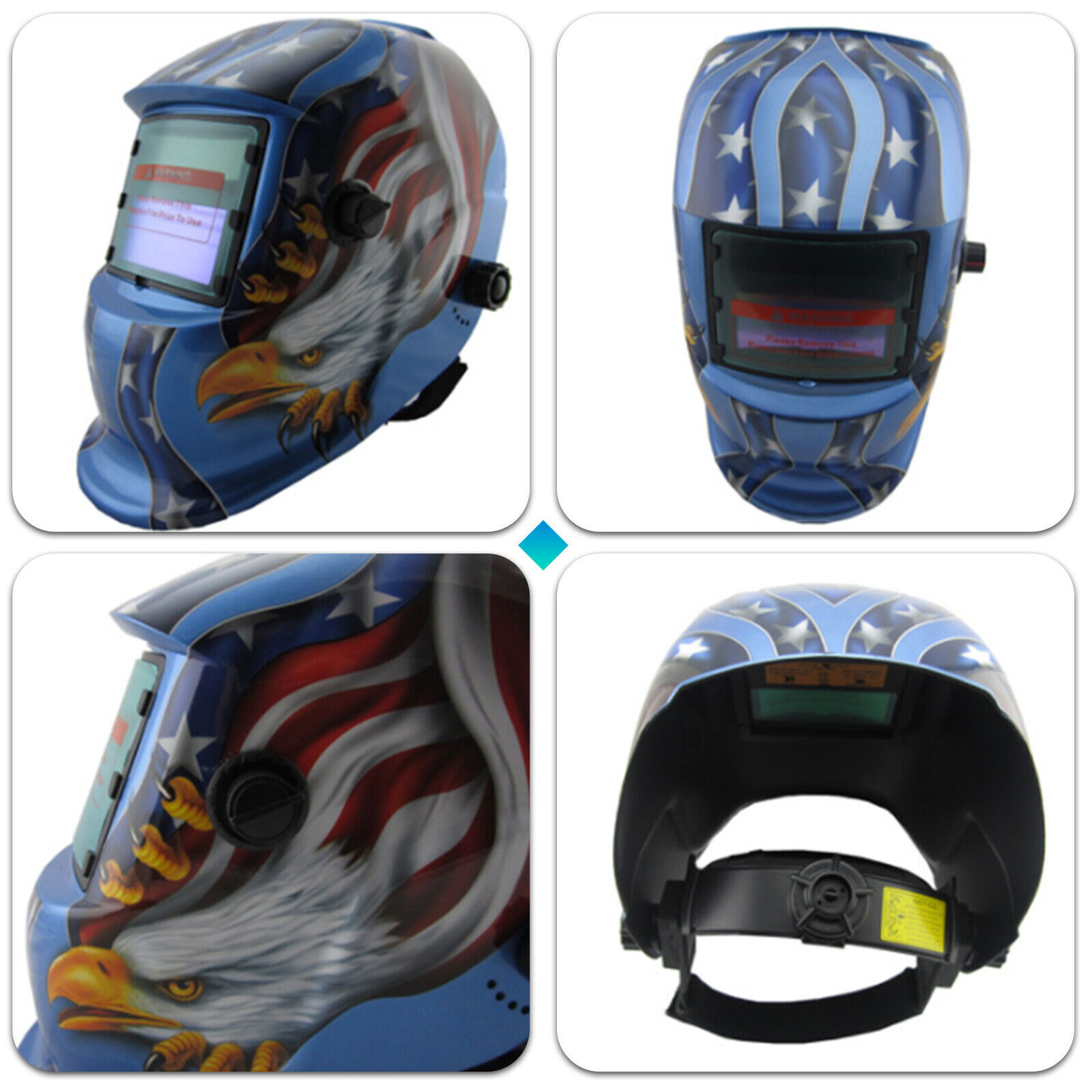 Solar Welder Helmet True Color Auto-Darkening Welding Helmet Arc Tig Mig Weld