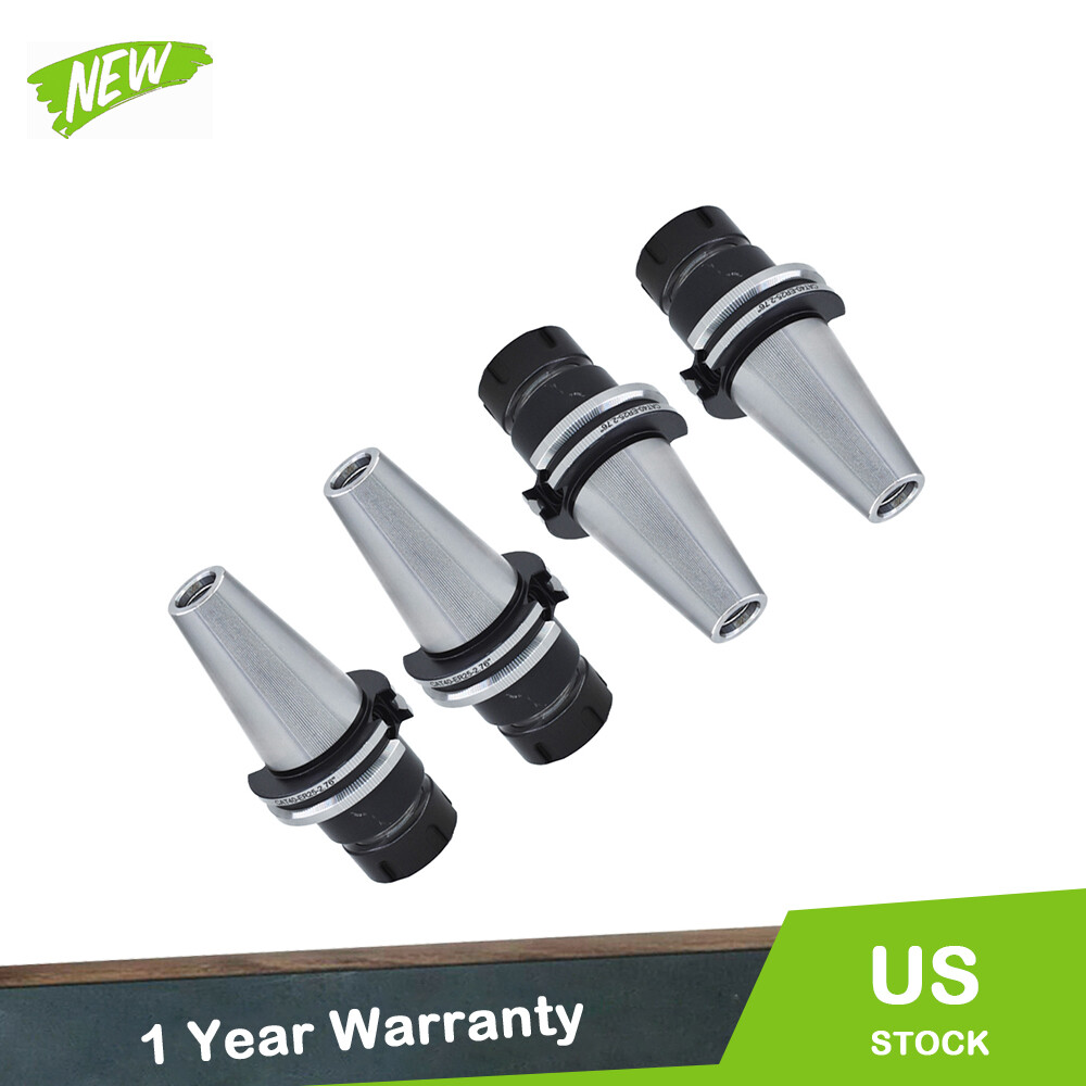 4×CAT40 ER25 Collet Chuck W. 2.76″ Gage Length 4 Chucks Tool Holder Set