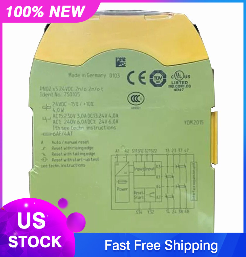 New 750105 PILZ PNOZ s5 24VDC Safety Relay #F