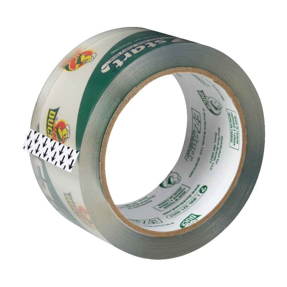 EZ Start Packaging Tape 1.88 Inch Width 55 Yard Length 2 Pack