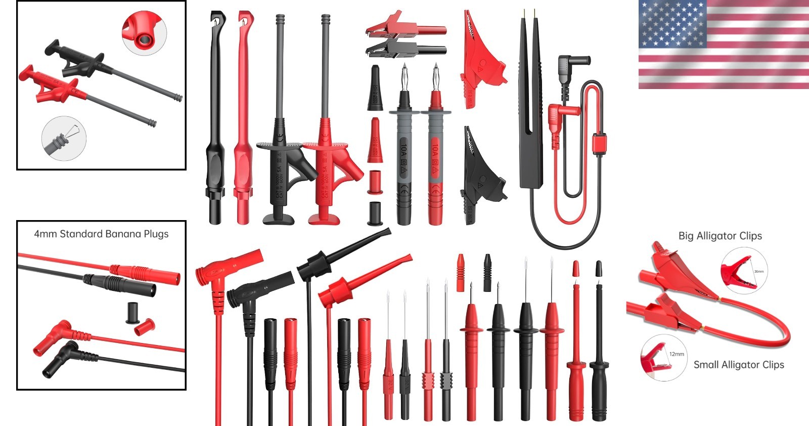 Electrical Testing Probes Set – 25PCS Multimeter Leads