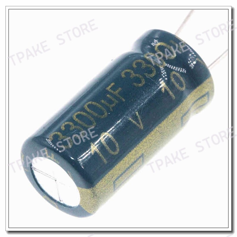 50PCS 10V3300UF 3300UF10V 3300MFD 10Volt 10x20mm Electrolytic Capacitors