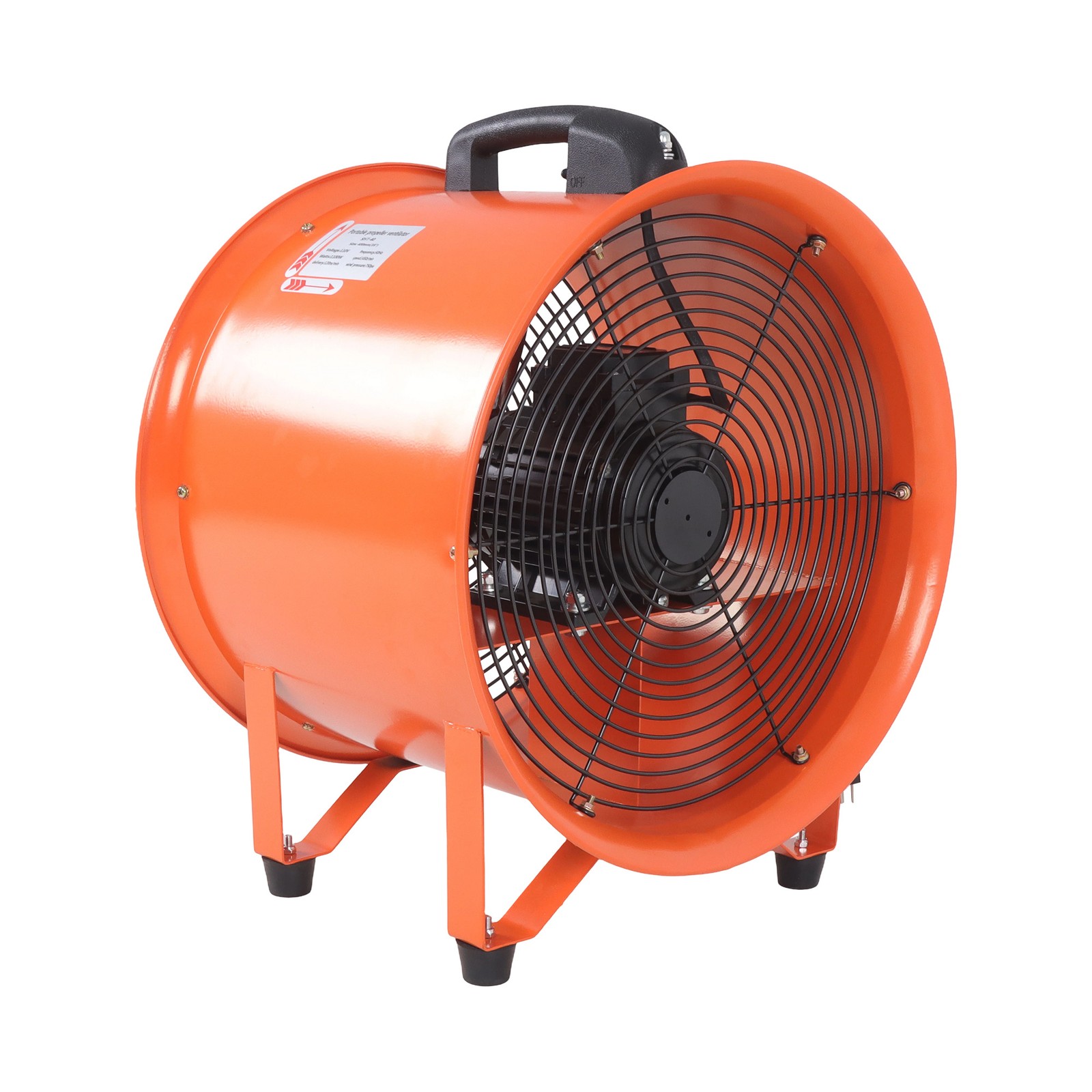 16 Inch Industrial Portable Blower Fan 33 FT Duct Hose 1125W 3000CFM 1450RPM
