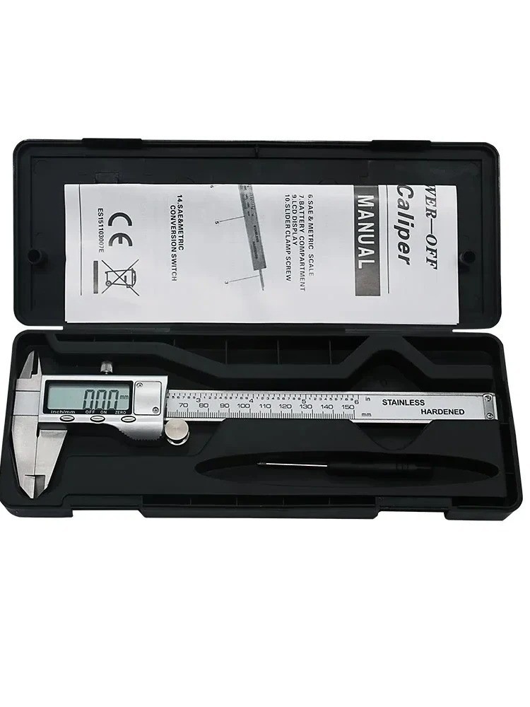 Digital Caliper Micrometer LCD Gauge Vernier Electronic Measuring Tool 6″ 150mm