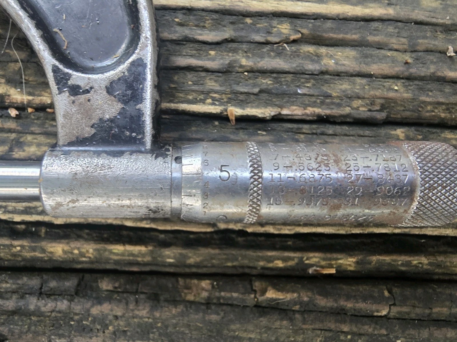 Vintage L.S. Starrett Co. No. 436 + 201 Outside Micrometer Original Wooden Box