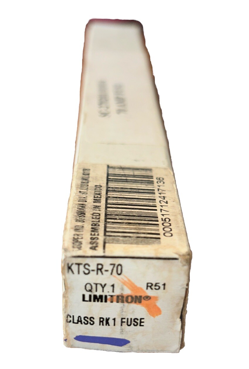 BUSS KTS-R-70 (KTSR70) 70 Amp (70A) 600V LIMITRON FAST ACTING FUSE CLASS RK1. T3