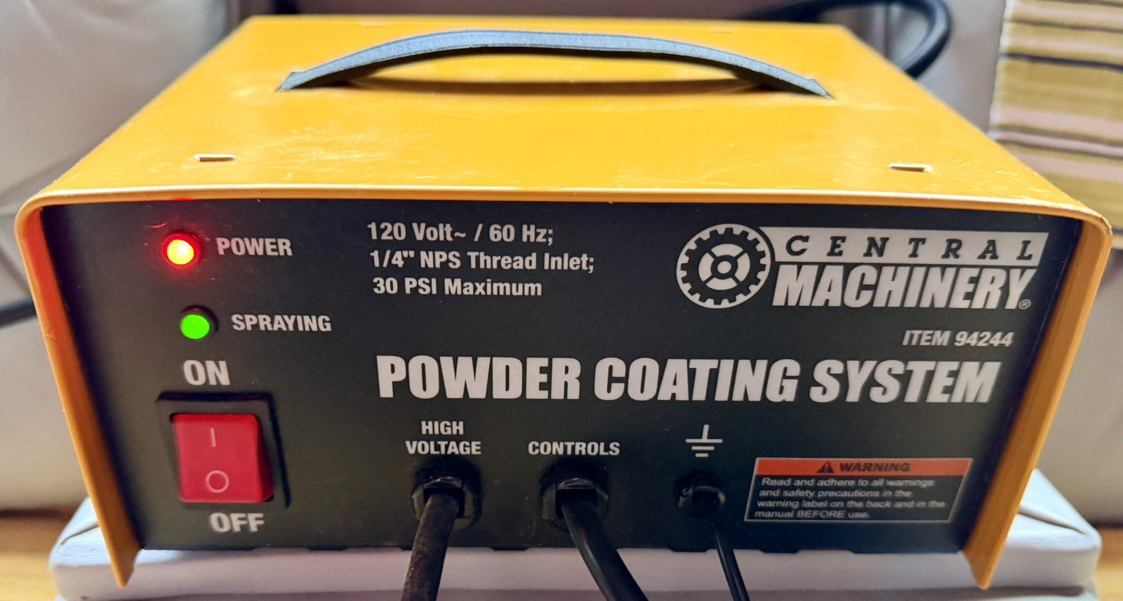 Central Machinery 94244 Powder Coating Electrostatic Gun Foot Pedal ⭐️ Tested ⭐️