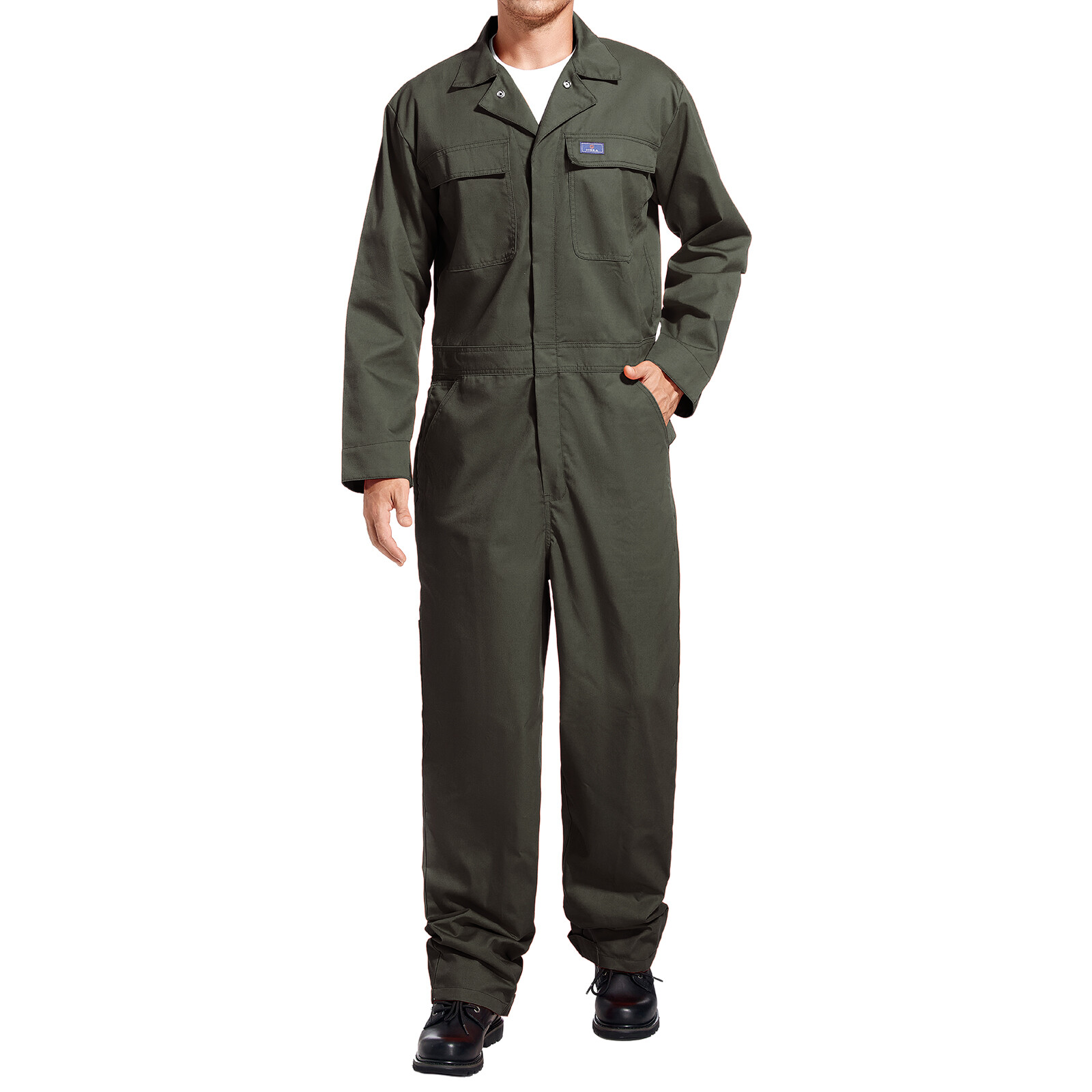 HISEA Men’s Long Sleeve Coverall Workwear Jumpsuit Boilersuit Anti-Stain&Wrinkle