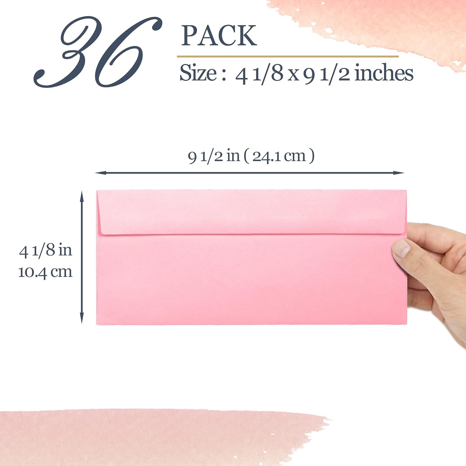 Colored Business Envelopes 36 Pack 4.125×9.5