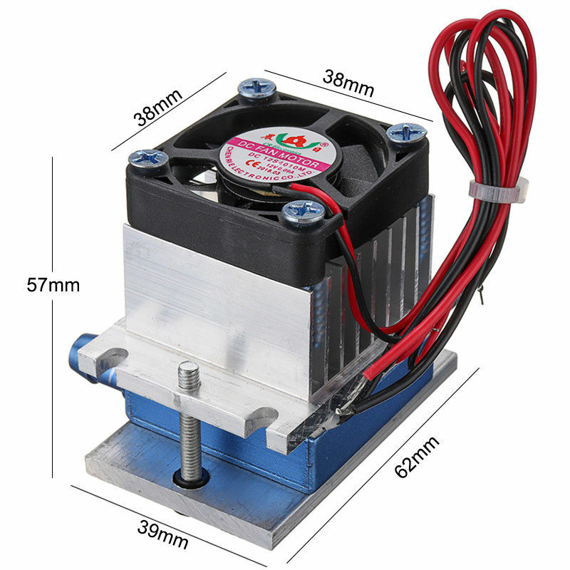 Thermoelectric Peltier Refrigeration Cooling Water Cooler Fan System Heatsink