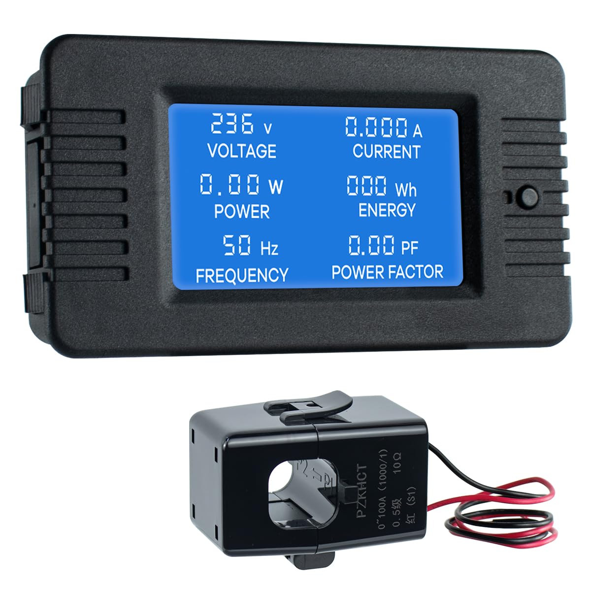 AC 80-260V 100A Multi-Function Power Monitor LCD Digital Display Voltage Current