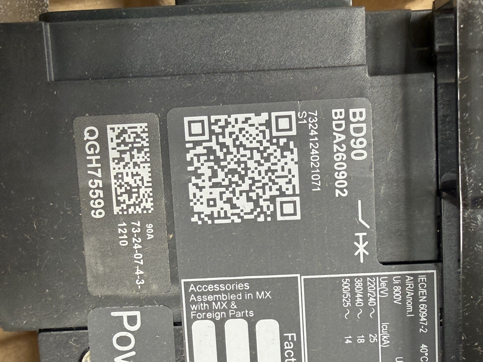 Sq. D BDA260902 2P 90a Power PacT Breaker