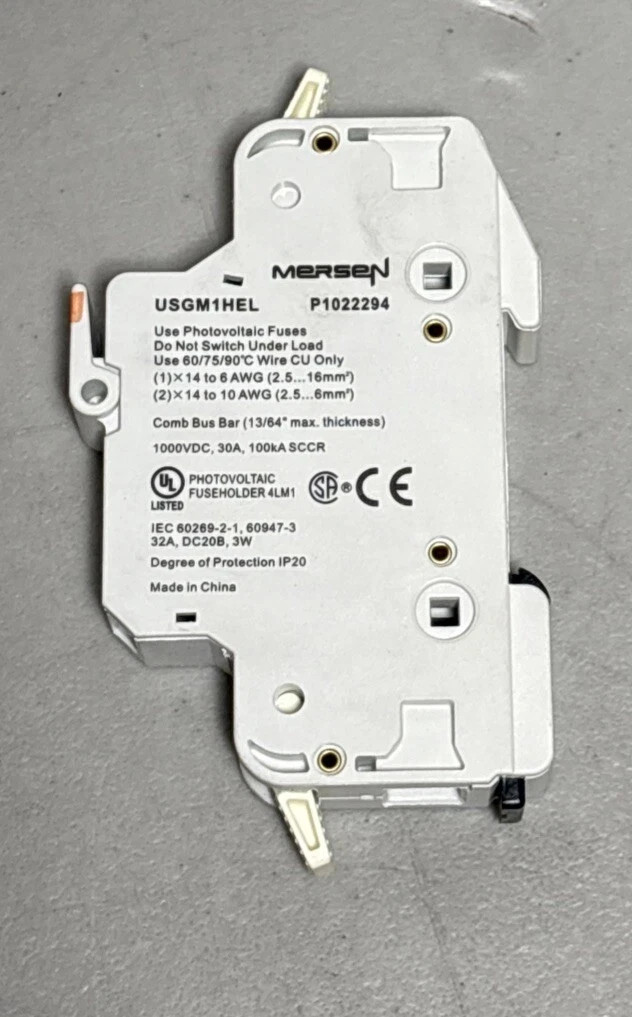 12 New Mersen Ferraz Shawmut USGM1HEL Photovoltaic Fuseholder 1000VDC 30A