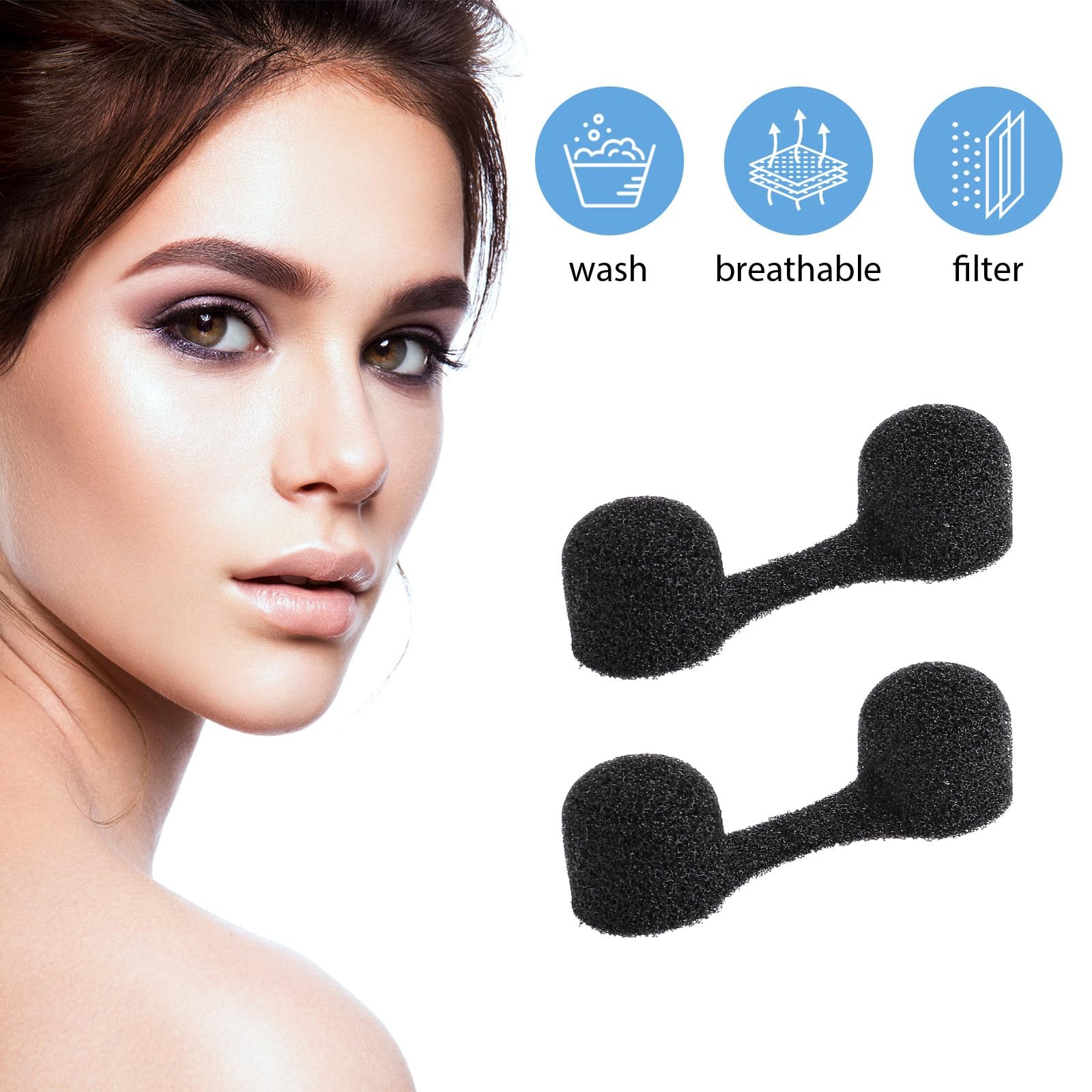Nose Plug Filter 50 Pcs Disposable Dust Protection Sponge Filters