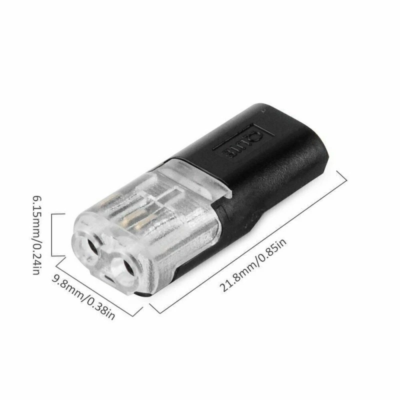 50 pcs Double-Wire Plug-in Connector, Cable Clamp with Locking Buckle, AWG 18-22