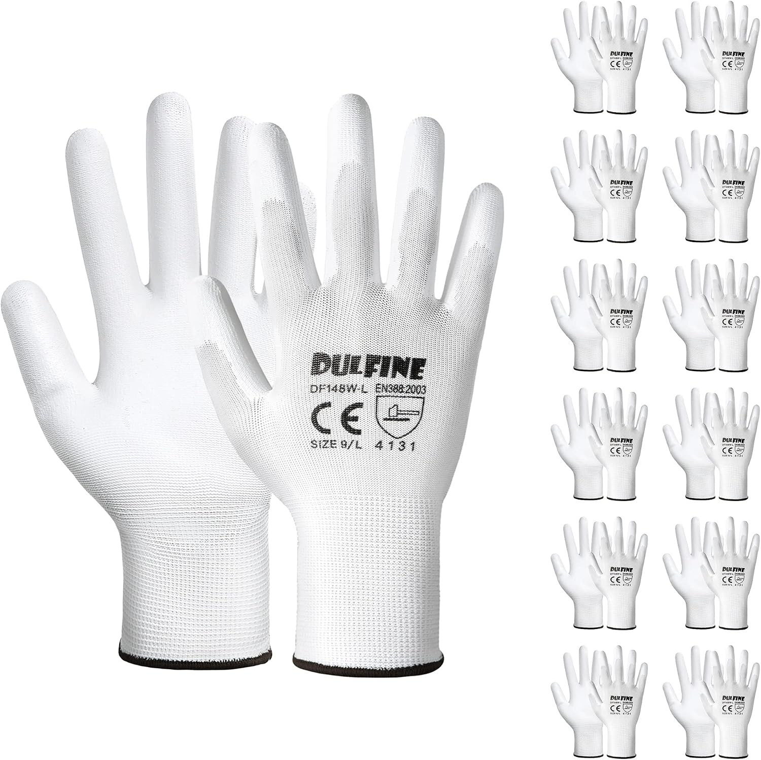 Safety Work Gloves for Men & Women, PU Coated Seamless Knit Grip | Smooth Grip o