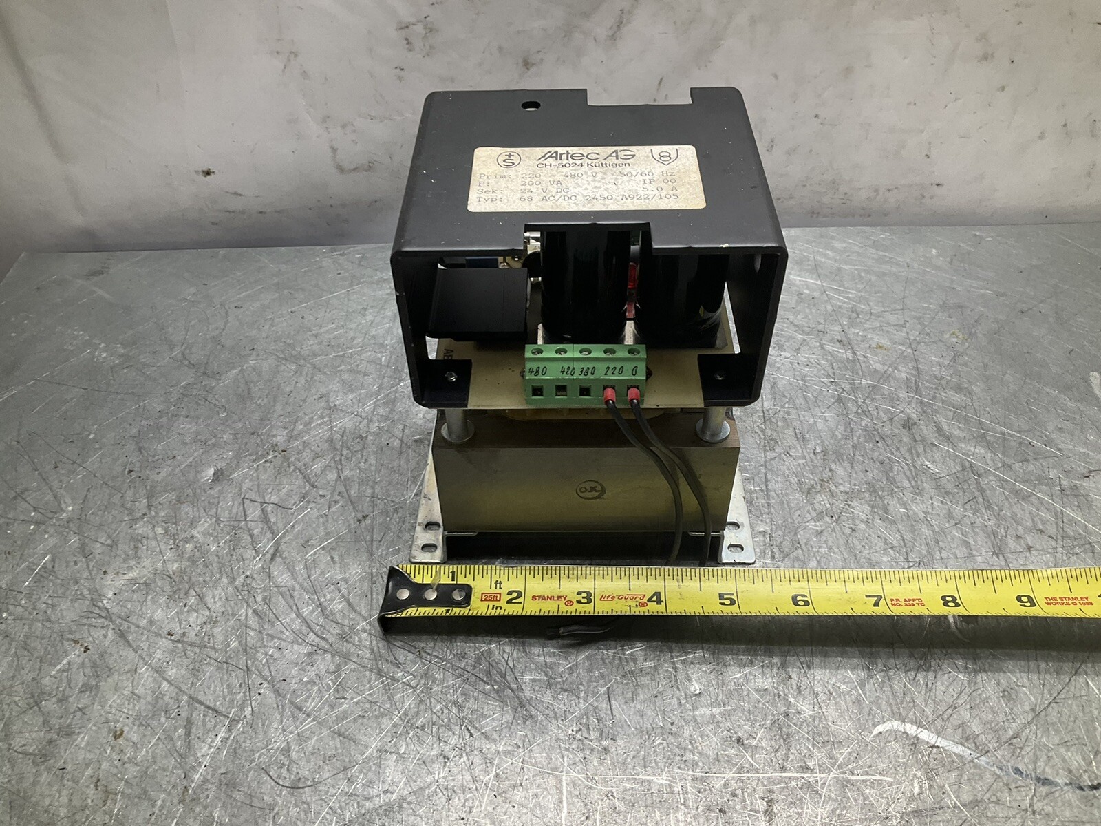 Artec AG CH-5024 Kuttigen Power Supply Transformer 220-480V 24VDC