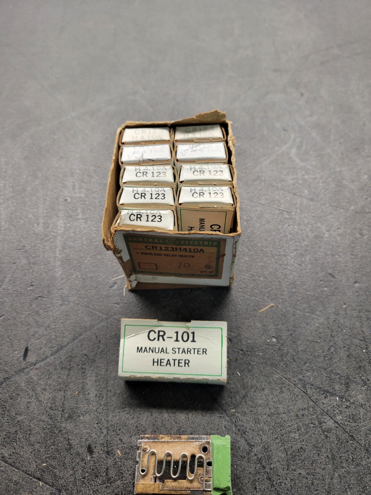 GE CR123H410A Overload Relay Heater. Box of 10.