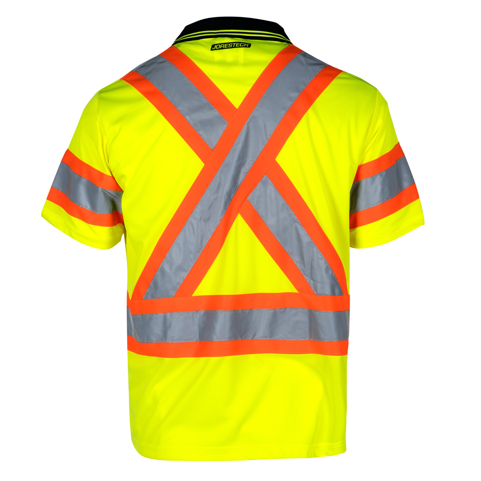 Two Tone X on Back Class 3 type R Safety Quick-Dry Polo Shirts JORESTECH