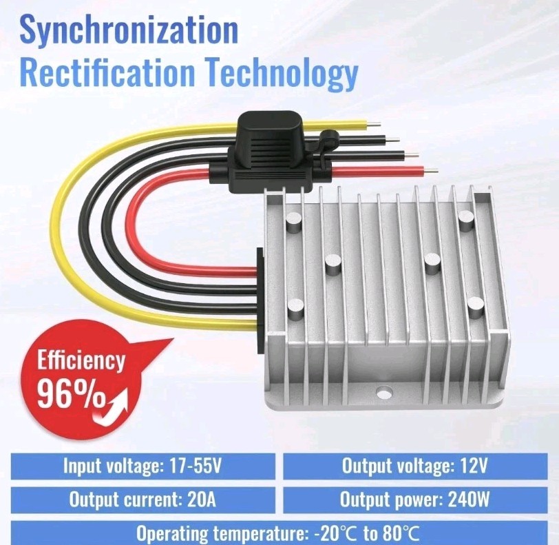 240W DC to DC Converter 24V/36V/48V to 12V 20A MAX