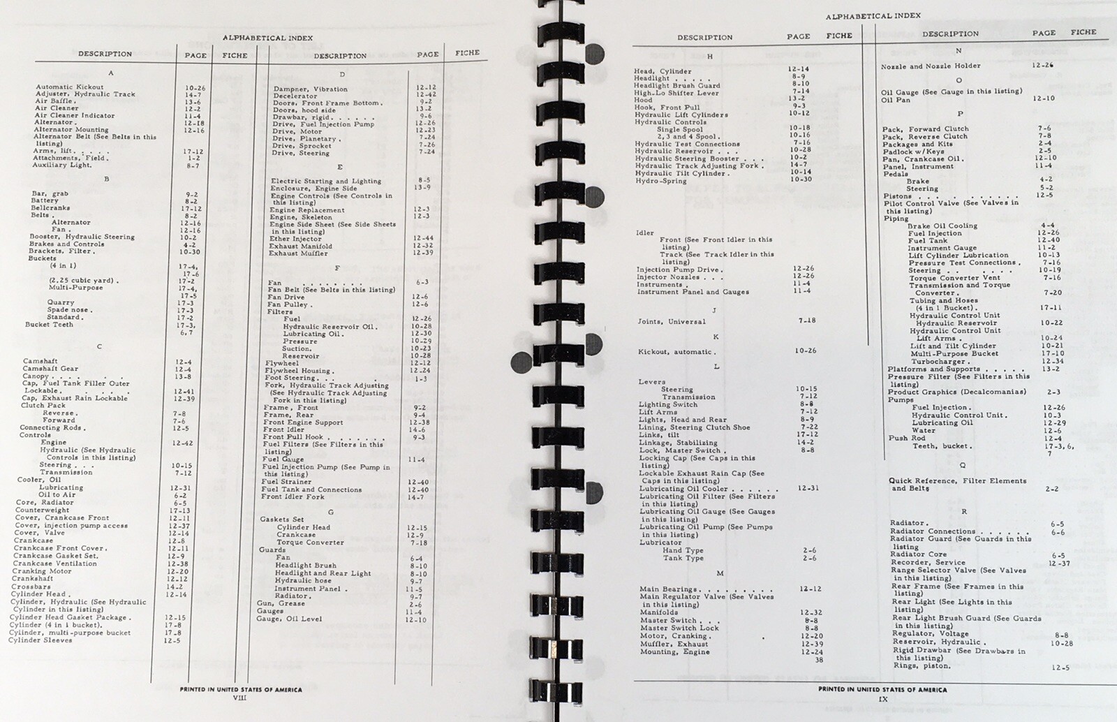 Farmall International 175C Loader Service Parts Operators Manual Set Crawler