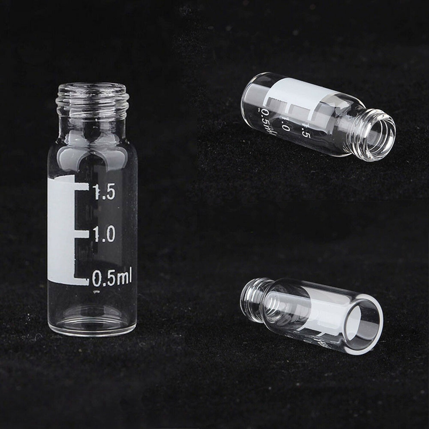 50000PCS 2ml Auto-Sampler Vials 9-425 Clear Glass Bottles Screw Top Writing Area