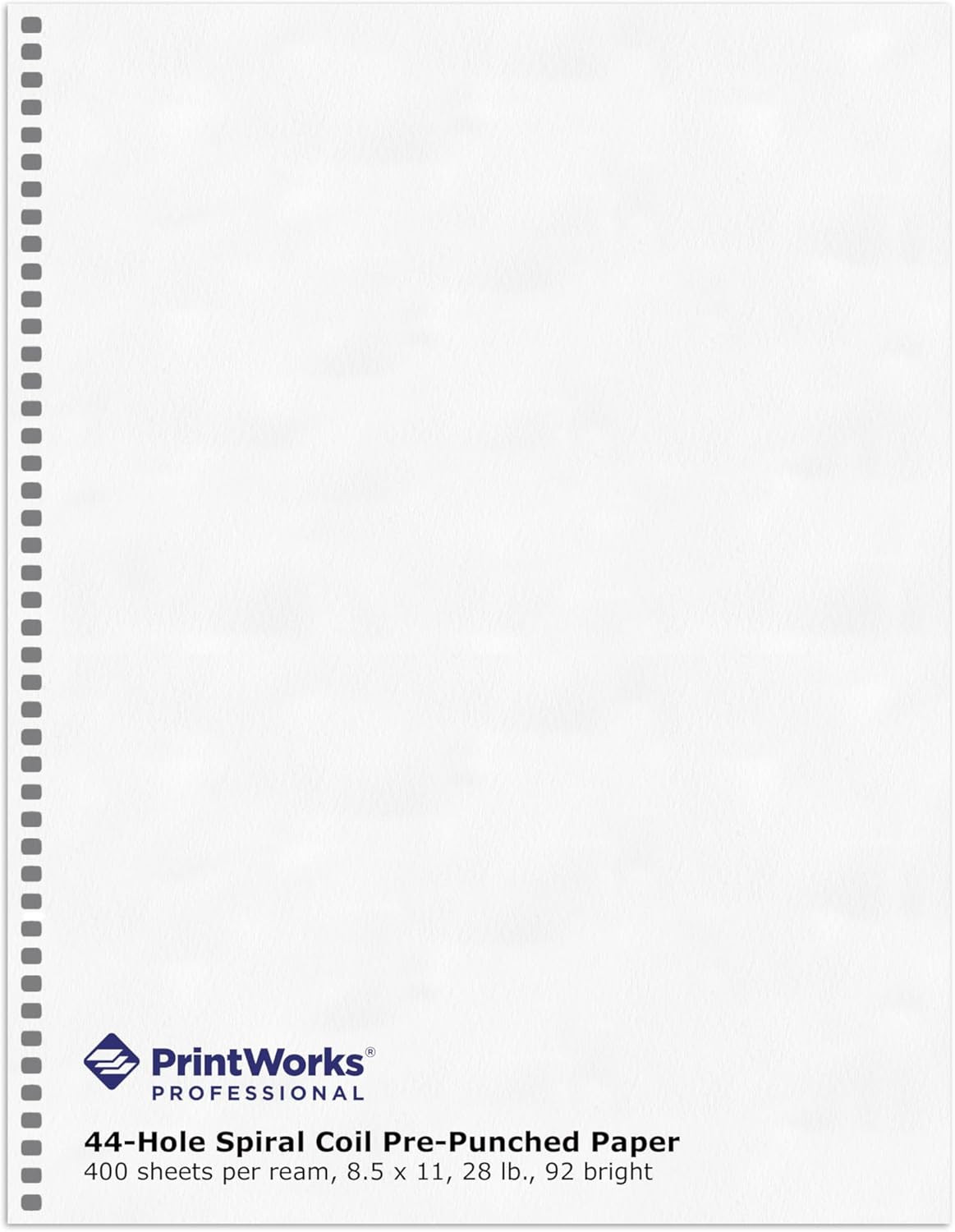Professional Pre-Punched Spiral Binding Paper – 44-Hole (4:1 Pitch Hole Punch) –