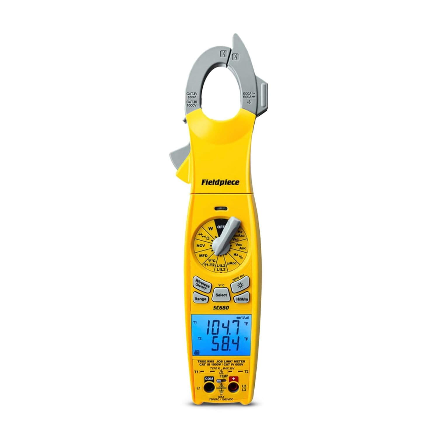 SC680 Wireless Clamp Meter – Dual Display HVACR Multitester for Professionals