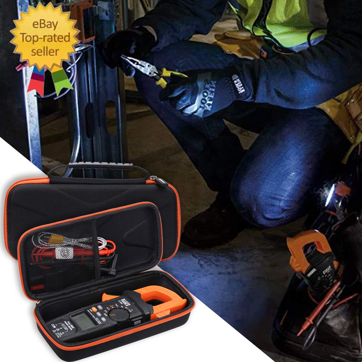 Case Compatible with Klein Tools CL800 CL810 CL700 CL600 Digital Clamp Meter, Po