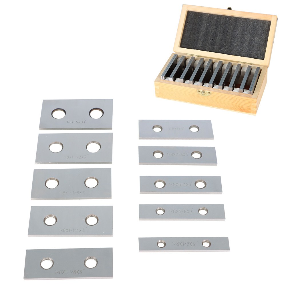 10 Pair 1/8 x 3″ Precision Parallel Set Hardened Steel In Case Steel New
