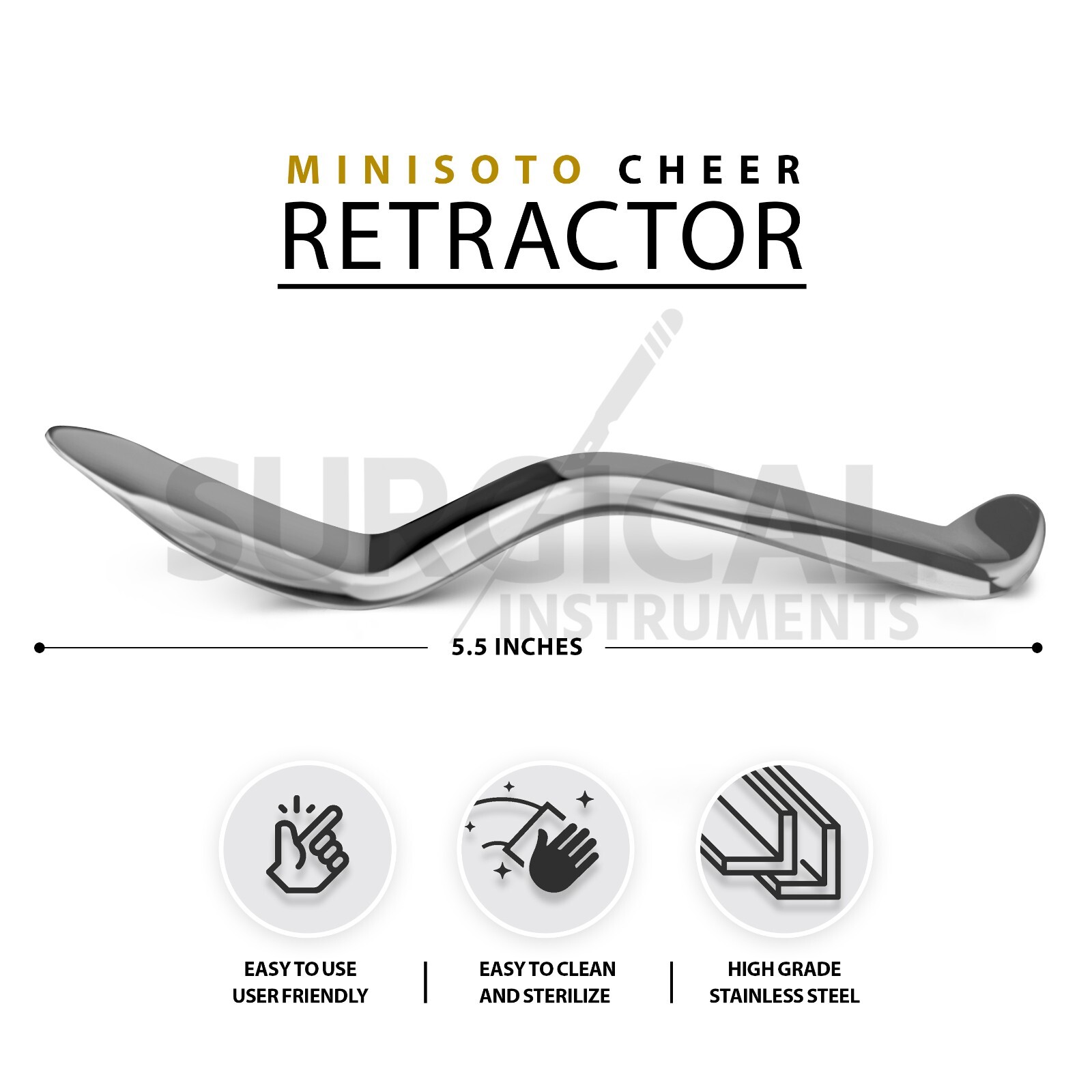10 Pcs Minnesota Cheek Retractors Surgical Dental Instruments German Grade