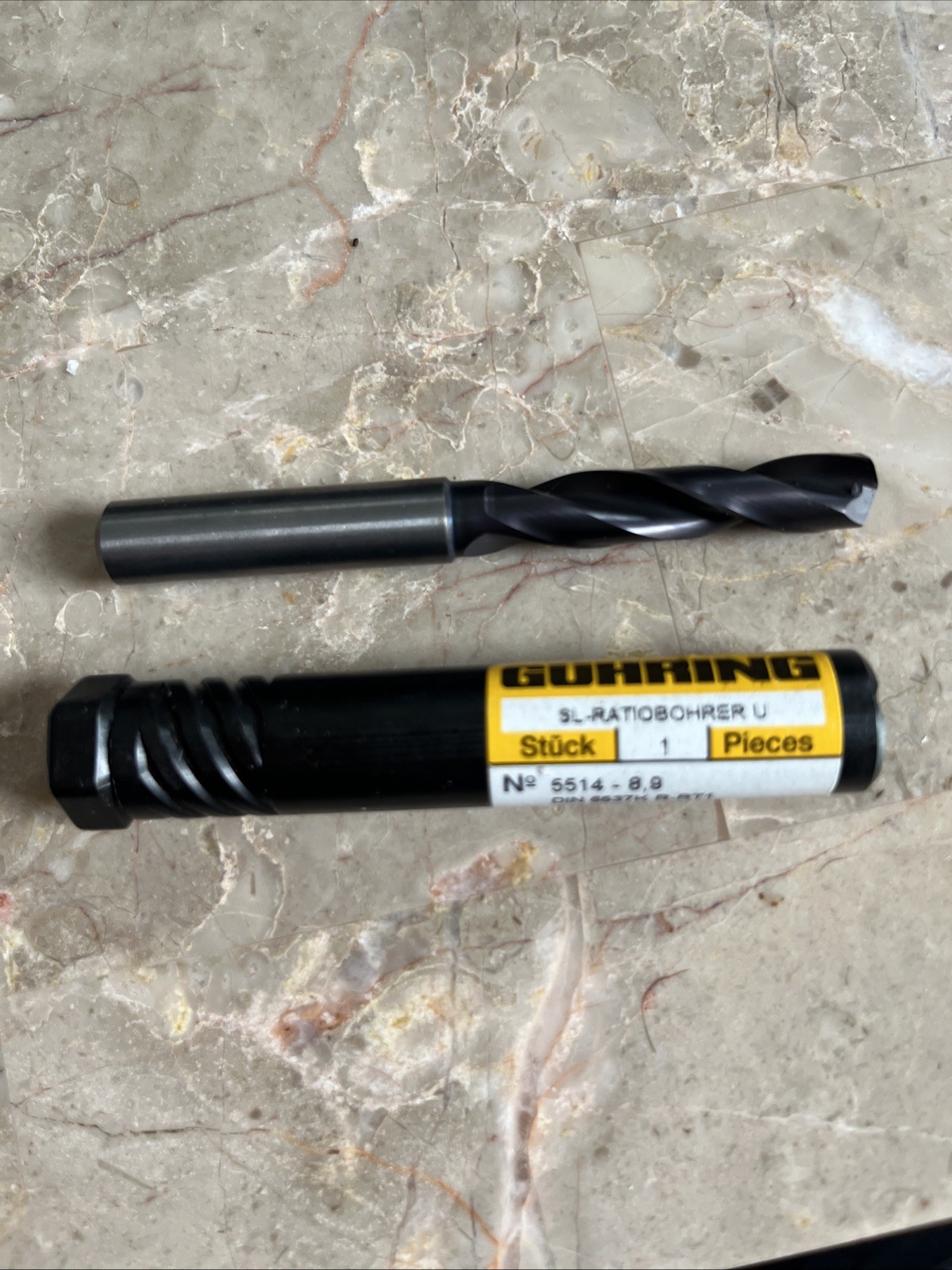 Guhring 5514 8.9mm Carbide Drill Bit – nano-FIREX Coated –RT100U DIN 6537K –NEW