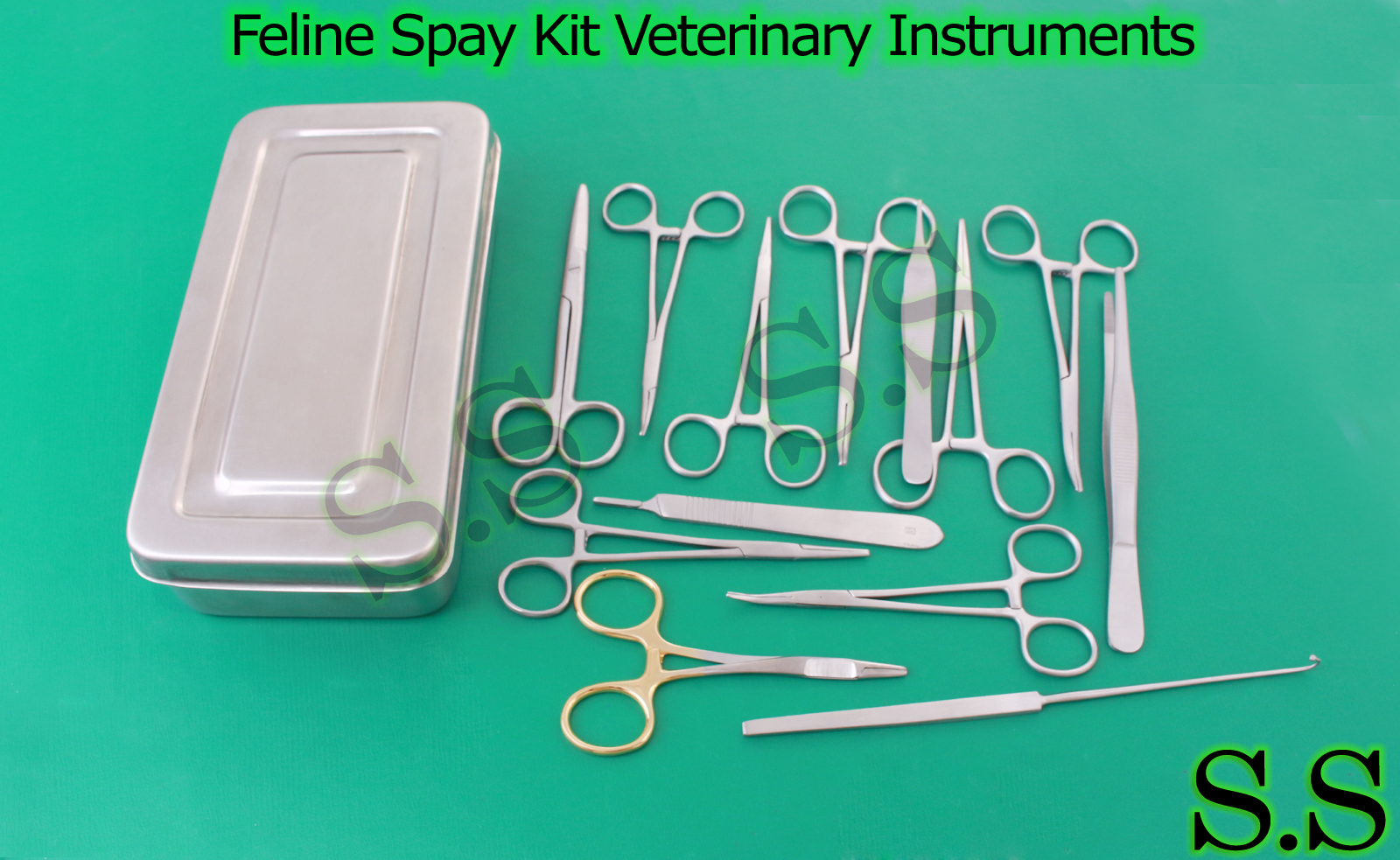 Feline Spay Kit Veterinary Surgical Instruments Ovaries Removal Animal Kit