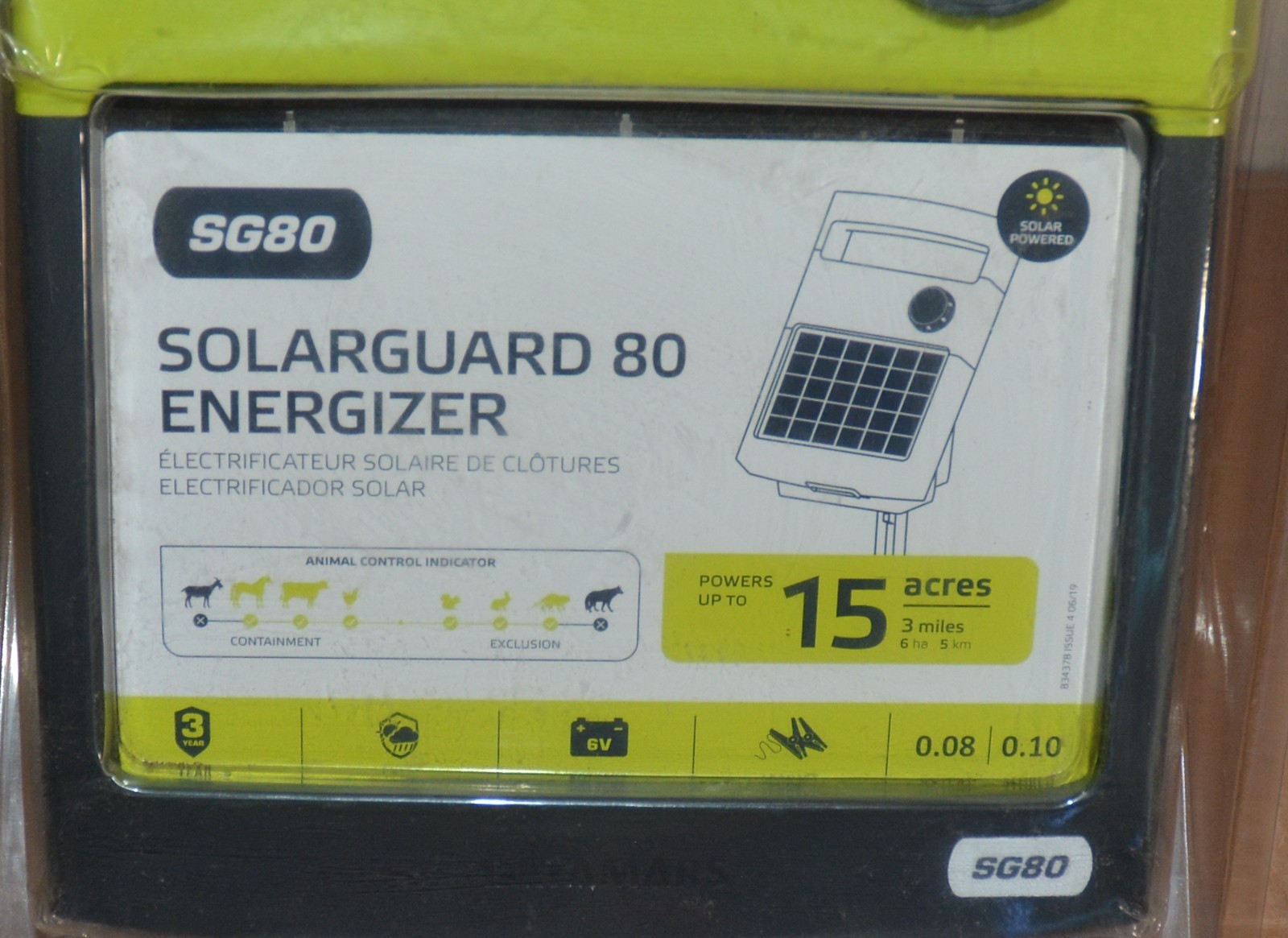 Patriot SG80 Electric Fence Solar Powered Energizer by Premier1 SolarGuard 80