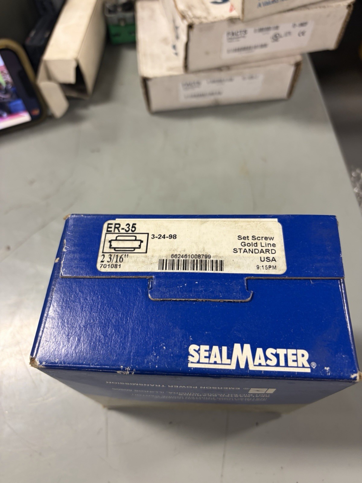 NEW SealMaster ER-35 Ball Insert 2 3/16” 70101 Gold Line Bearing