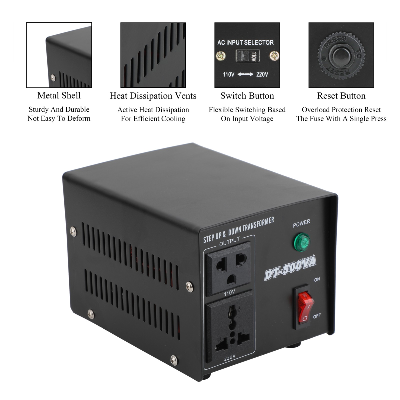 New Design Voltage Transformer Converter Step Up Step Down 500W AC 110V to 220V