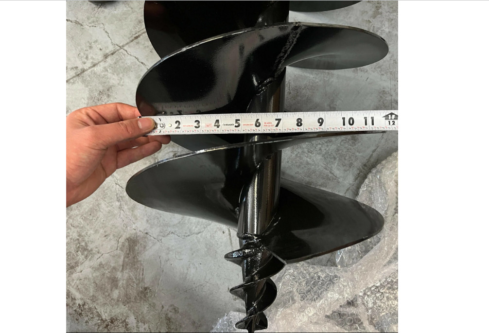 Agrotk Auger Post Hole Drill Bit Attachment 300mm Diameter For Mini Excavator